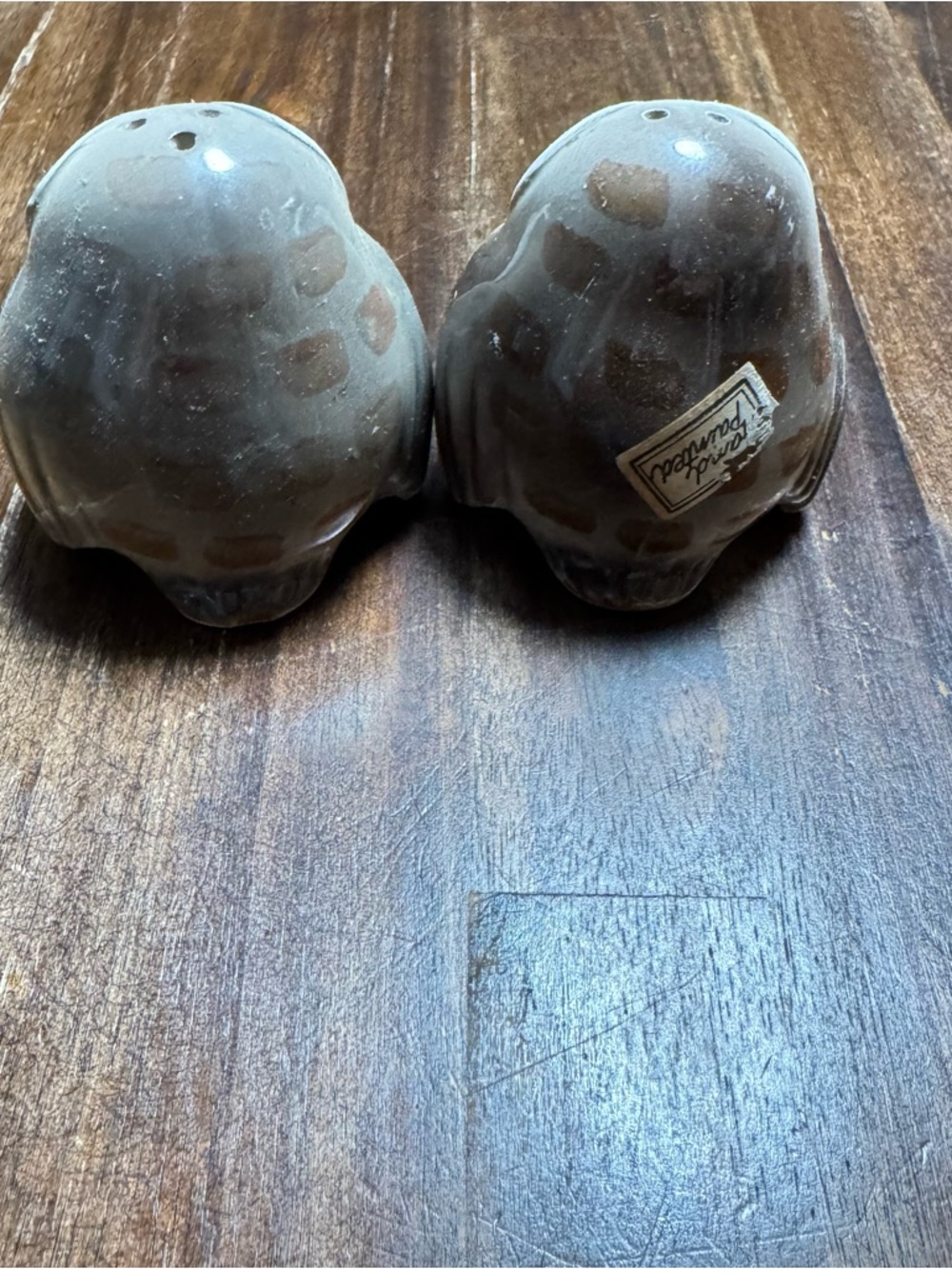 Fritz & Floyd  Vintage Owl Ceramic Salt and Pepper Shakers - Yellow and White - Picture 2 of 5